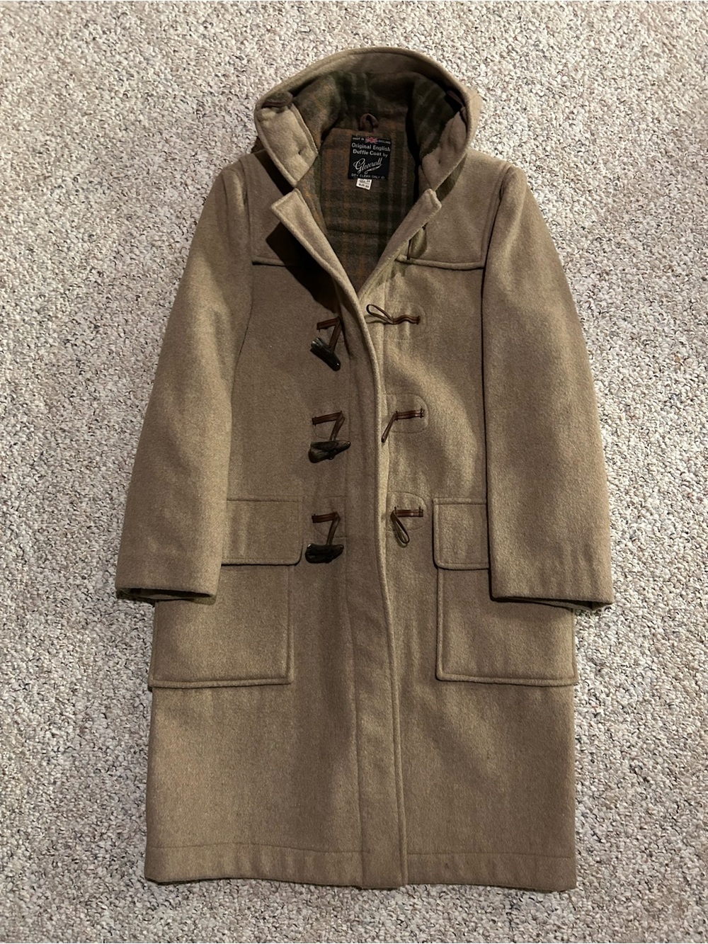 Vintage Gloverall Brown Hooded Duffle Coat - EU44 / US34 (Men’s Small / Wm’s 12)